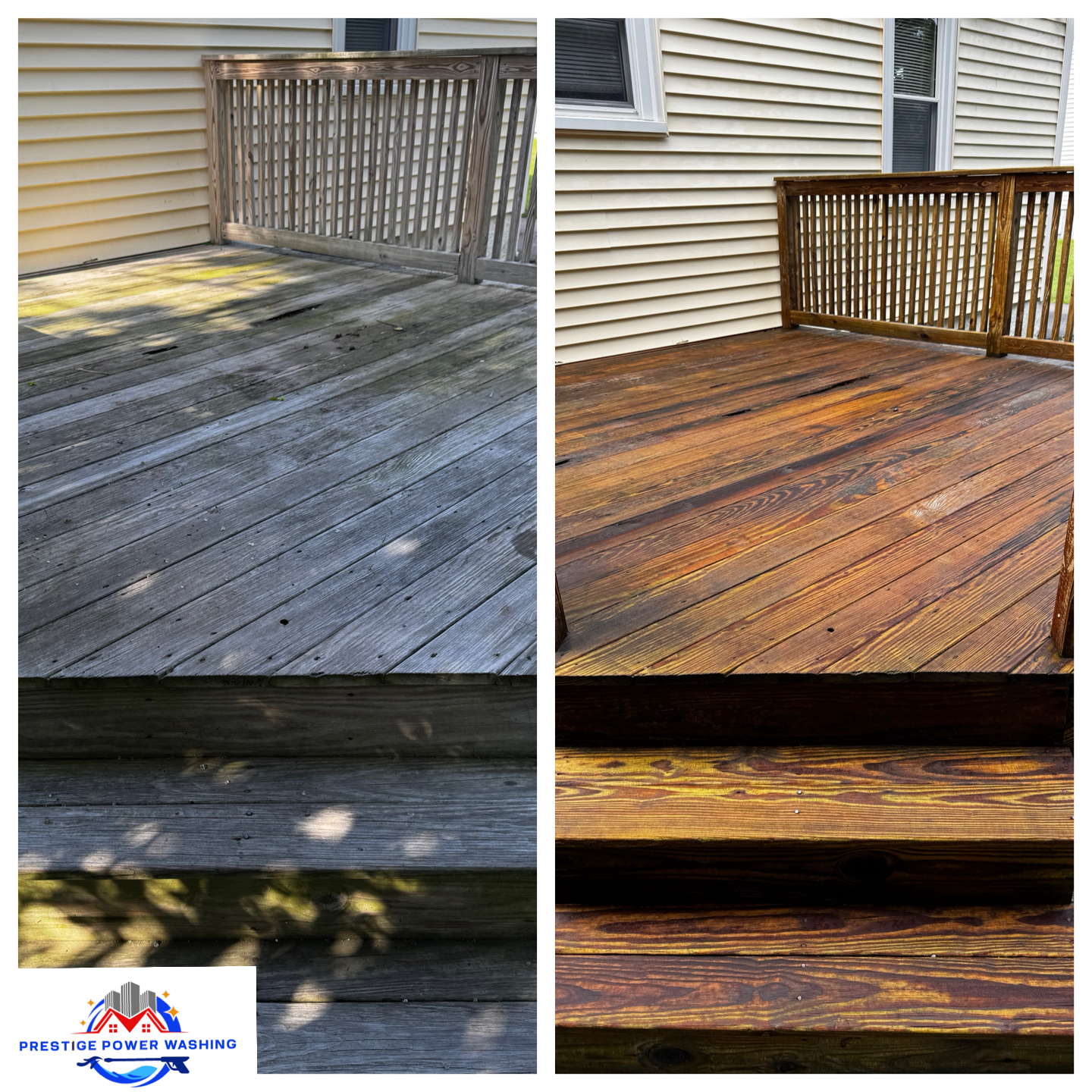 Outdoor deck area used as a deck cleaning placeholder